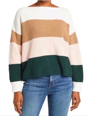French Connection EUC Millie Mozart Stripe Knit Sweater Women's Size XS
